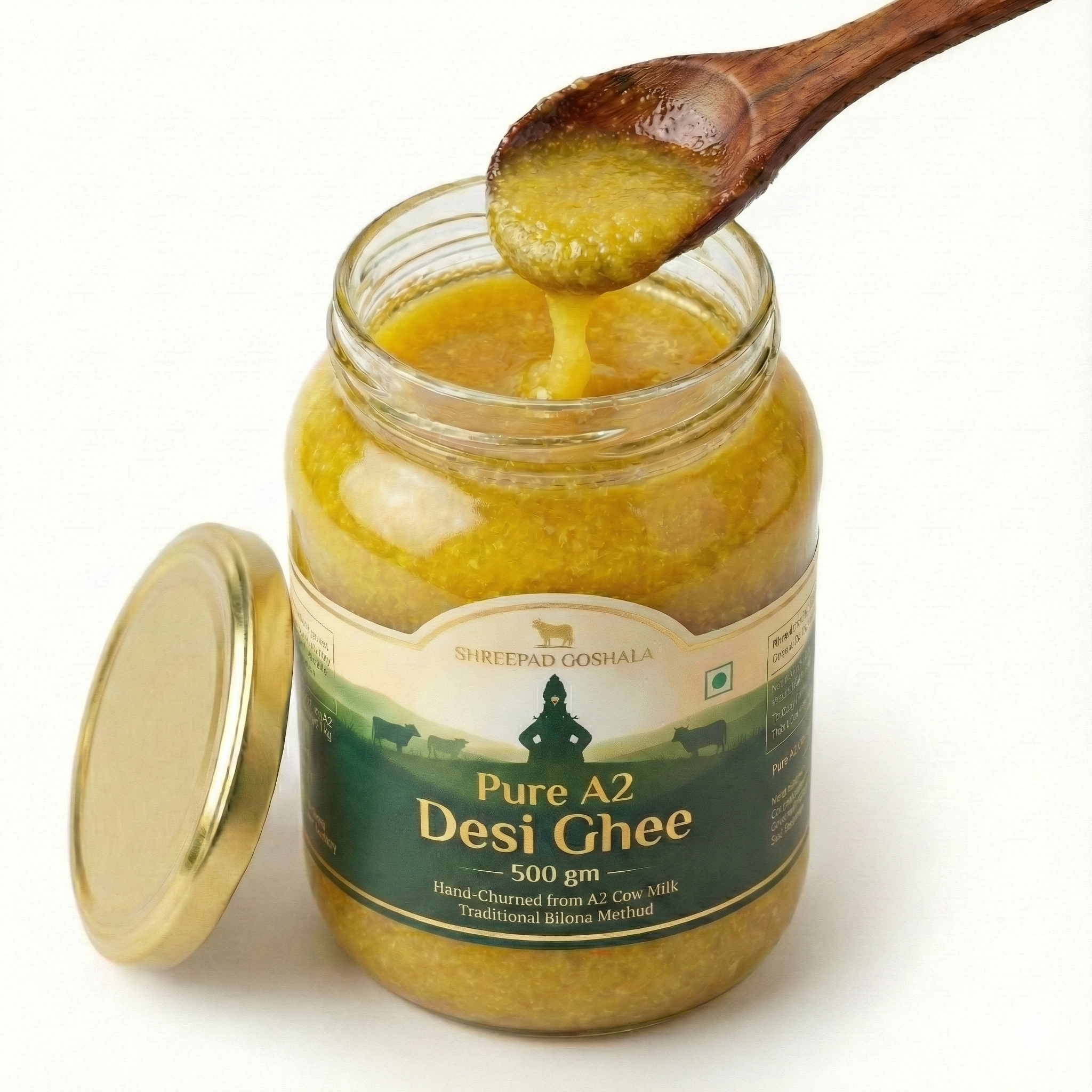 Golden A2 Gir Cow Ghee Bottle 1 Litre